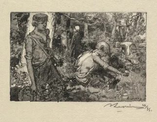 Fontainebleaun metsä: Gatherine La Forêt de Fontainebleau..., 1890.