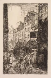 La Biévre, Les Gobelins, Saint-Séverin: Saint-Séverinin alue: Rue des Prêtres Saint-Séverin,