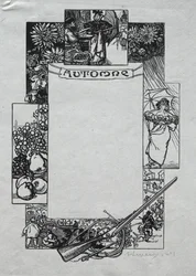 Pariisin almanakka, 1897: Koristeellinen reunus, syksy, 1897.