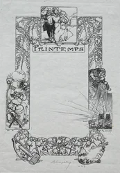 Pariisin almanakka, 1897: Koristeellinen reuna, kevät