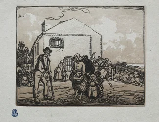 Kerjäläiset viimeisessä talossa, 1905.