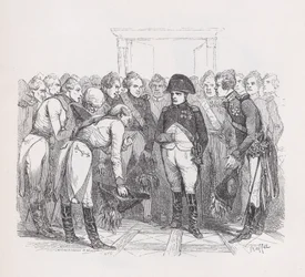 Hyvien ihmisten jumala elokuvasta The Complete Works of Béranger, 1836. Tekijät: Auguste Raffet, Lacoste, Eugène Guillaumot.