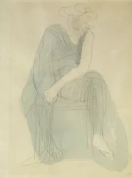 istuva nainen; Femme Assise,