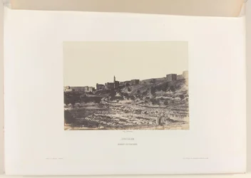 Birket-es-Soultan Basin Jerusalemin vanhan kaupungin muurin ulkopuolella Jerusalem. Birket-es-Soultan (otsikko esineessä)