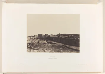 Näkymä Jerusalemiin Siionista Jerusalem. Sionin linnoitus (otsikko esineessä)