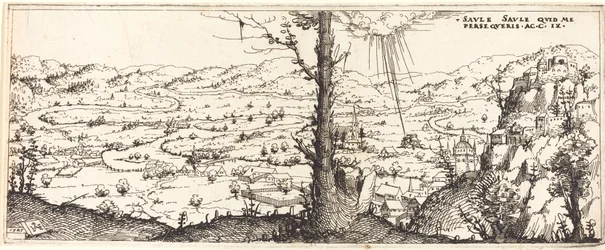Maisema Pyhän Paavalin kääntymyksessä, 1545.