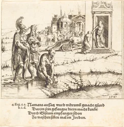 Naaman on parantunut spitaalista, 1547.