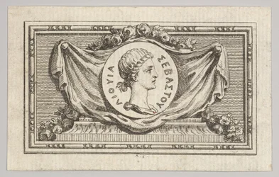 Mitali Liviuksen muotokuvalla 5. kirjassa, Tibère ou les six ensiesittelystä ..., julkaistu vuonna 1768.