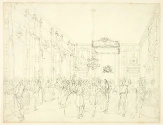 Study for Drawing Room, St. James, Microcosm of London