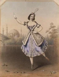 Fanny Cerrito (1817-1909) elokuvassa "La Lituana" (litho)