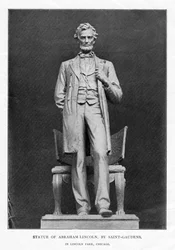 Abraham Lincolnin patsas, Lincoln Park, Chicago, 1887