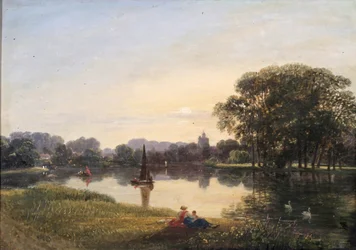Joki Chiswickissä, n. 1800