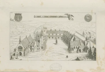 Alton - St. Johnin luostarikoulun ulkopuoli: kaiverrus, 1842