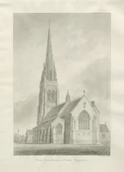 Cheadle - roomalaiskatolinen kirkko (St Giles): seepiapesupiirros