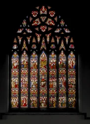 Kirkon voitto, 1884 (lasimaalauksia)