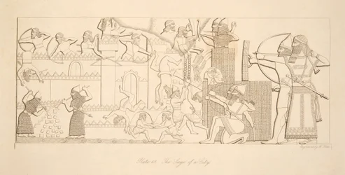 Kaupungin piiritys, Monuments of Niniven pubista. 1849
