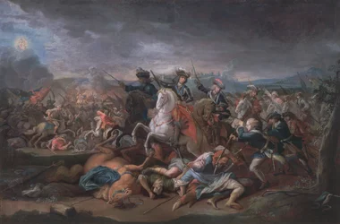 Savoijin prinssi Eugen (1663-1736) Belgradin piirityksessä 16. elokuuta 1717
