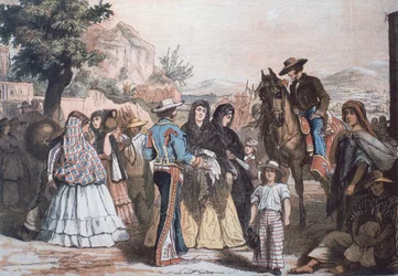 Perinteiset meksikolaiset 1800-luvun puolivälin puvut