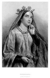 Navarran Berengaria c1164-1230, kuningas Richard I:n kuningatar puoliso, 1800-luku.