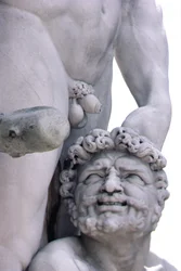 Yksityiskohta Herkuleen ja Cacuksen patsaasta, 1534