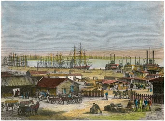 Mississippi River, New Orleans, Louisiana, USA, 1880