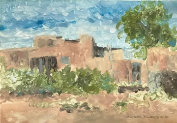 Adobe Serenity, n.1980-2000 (monotypia akryyli, sekatekniikka paperille)