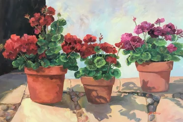 Geranium-sarja 1, n.1990-2005 (öljy kankaalle)