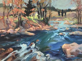 Maine River, n.1980-90 (öljy kankaalle).