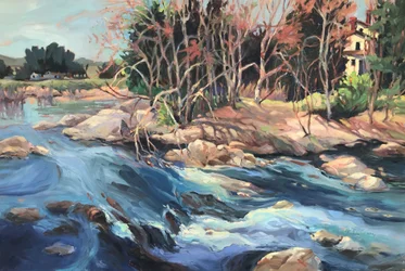 Maine River, n.1980-90 (öljy kankaalle).