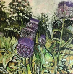 Violetti artisokkapuutarha