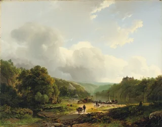 Proomun purku aaltoilevassa maisemassa, 1831
