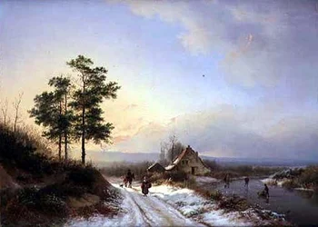 Talvimaisema (öljy kankaalle)