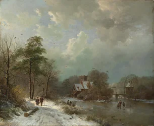 Talvimaisema, Hollanti, 1833.