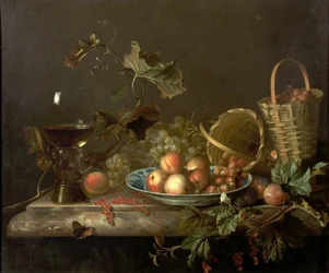 Hedelmäpala viinilasilla, 1692