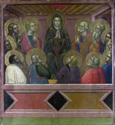 ""helluntai"" Barnaba da Modenan maalaus (aktiivinen noin 1367-1383) 1377 Koko 54,4 x 50,1 cm Lontoon kansallisgalleria