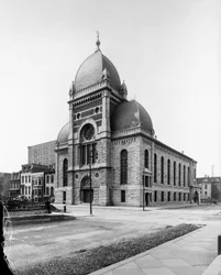Siinain seurakunta, Chicago, Illinois, USA, n. 1900 (b/w valokuva)