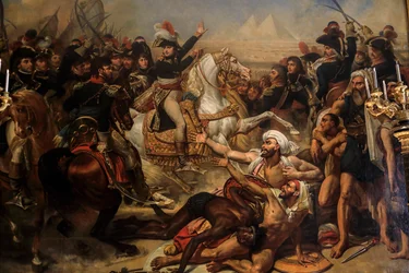 Bonaparte Harangoi armeijaansa ennen pyramidien taistelua. 1810 (Öljy kankaalle)