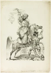 Mounted Mameluke Chieftain huutaa apua