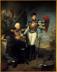 Jean Lariboisieren (1759-1812) ja hänen poikansa Honoren muotokuva Moskovan taistelussa
