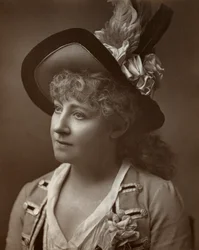 Lydia Thompson, brittiläinen tanssija, näyttelijä ja teatterituottaja, 1886