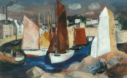 Concarneau Harbour (öljy kankaalle)