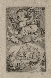 Nero ratsastaa pallon päällä, 1520.