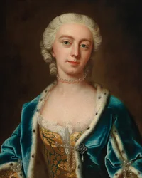 Muotokuva Augusta of Saxe-Gotha 1719-1772, Walesin prinsessa, 1700-luvun puoliväli.