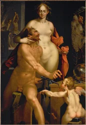 Venus Vulcanuksen takomossa (maalaus kankaalle)
