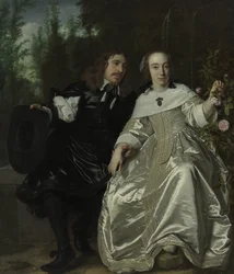 Hollanti: Abraham del Court ja hänen vaimonsa Maria de Kaersgieter Abraham del Court ja hänen vaimonsa Maria de Kaersgieter
