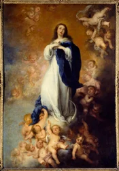 Moitteeton muotoilu. Bartolome Murillon (1618-1682) maalaus Ec. Esp