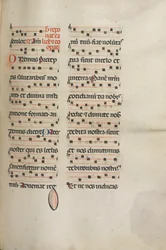 Missale: Fol. 189: Musiikkia erilaisiin rukouksiin, 1469.