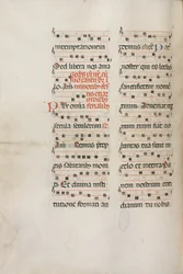 Missale: Fol. 189v: Musiikkia erilaisiin rukouksiin, 1469.