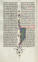 Missale: Fol. 22v: Lehvistö kalan kanssa, 1469.