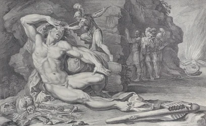 Levy 6: Ulysses lyö polttavan paalun Polyphemuksen silmään, 1756